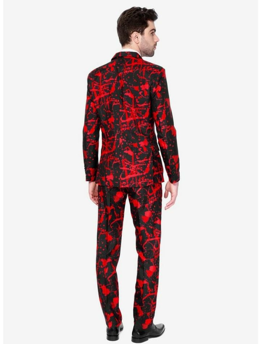 Guys * | Discount Suitmeister Men'S Black 'Blood' Suit Multi