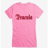 Tees * | Best Deal Universal Monsters Dracula Logo Script Girls T-Shirt