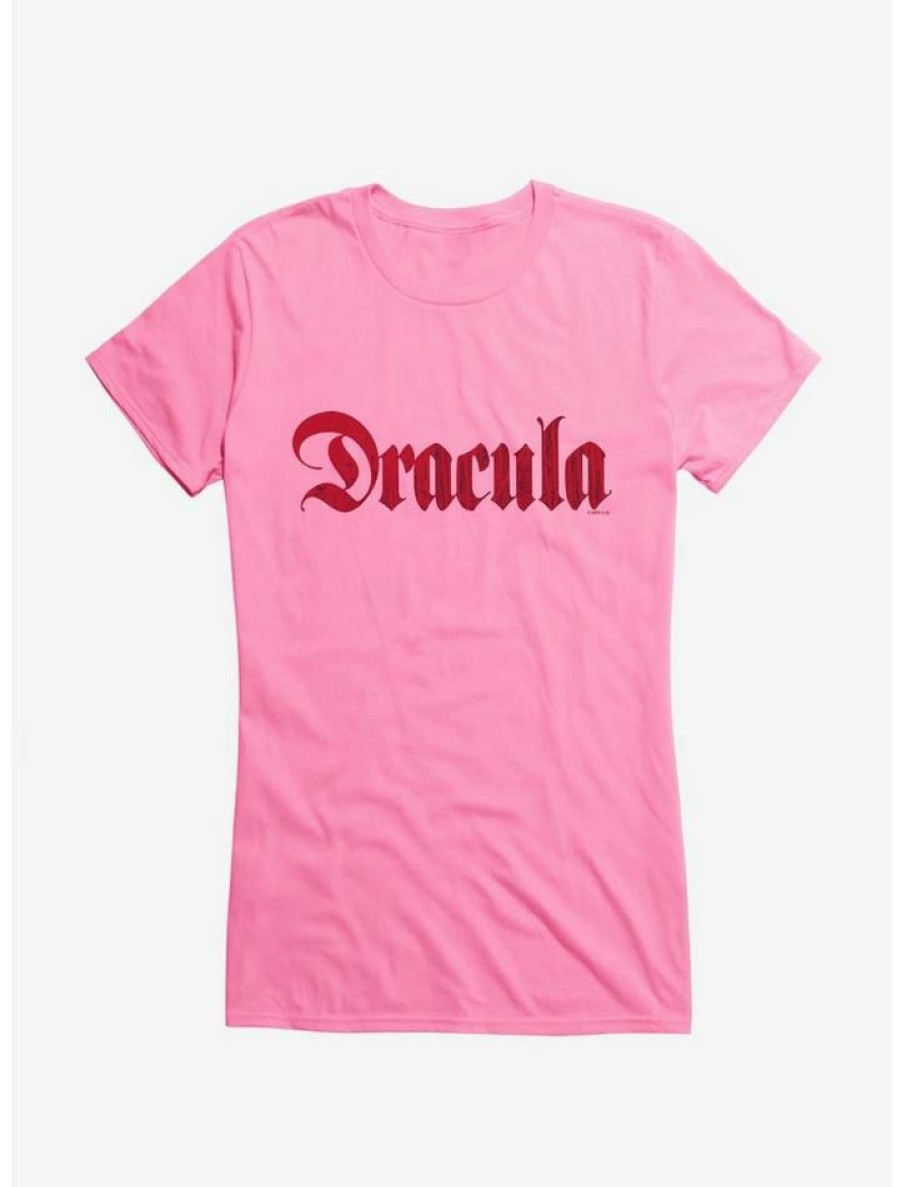 Tees * | Best Deal Universal Monsters Dracula Logo Script Girls T-Shirt