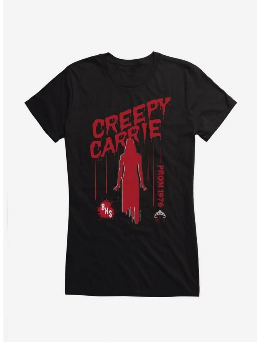 Tees * | Coupon Carrie 1976 Creepy Carrie Girls T-Shirt Black