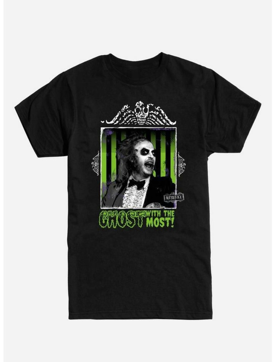 Guys * | Buy Beetlejuice Ghost Square T-Shirt Black