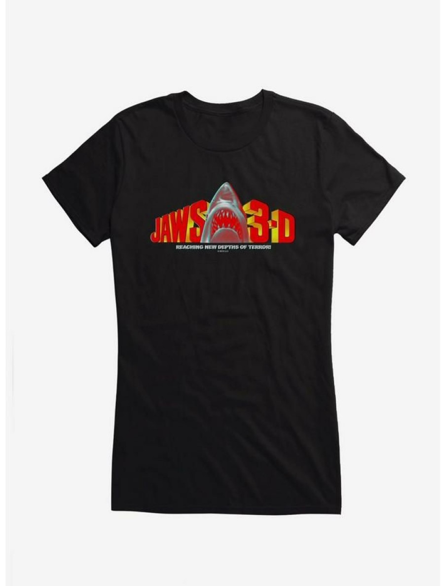 Tees * | Budget Jaws 3D Girls T-Shirt