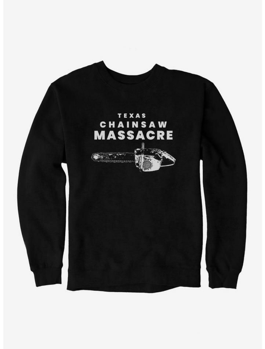 Guys * | Budget Texas Chainsaw Massacre Leatherface Lives Text Sweatshirt Black