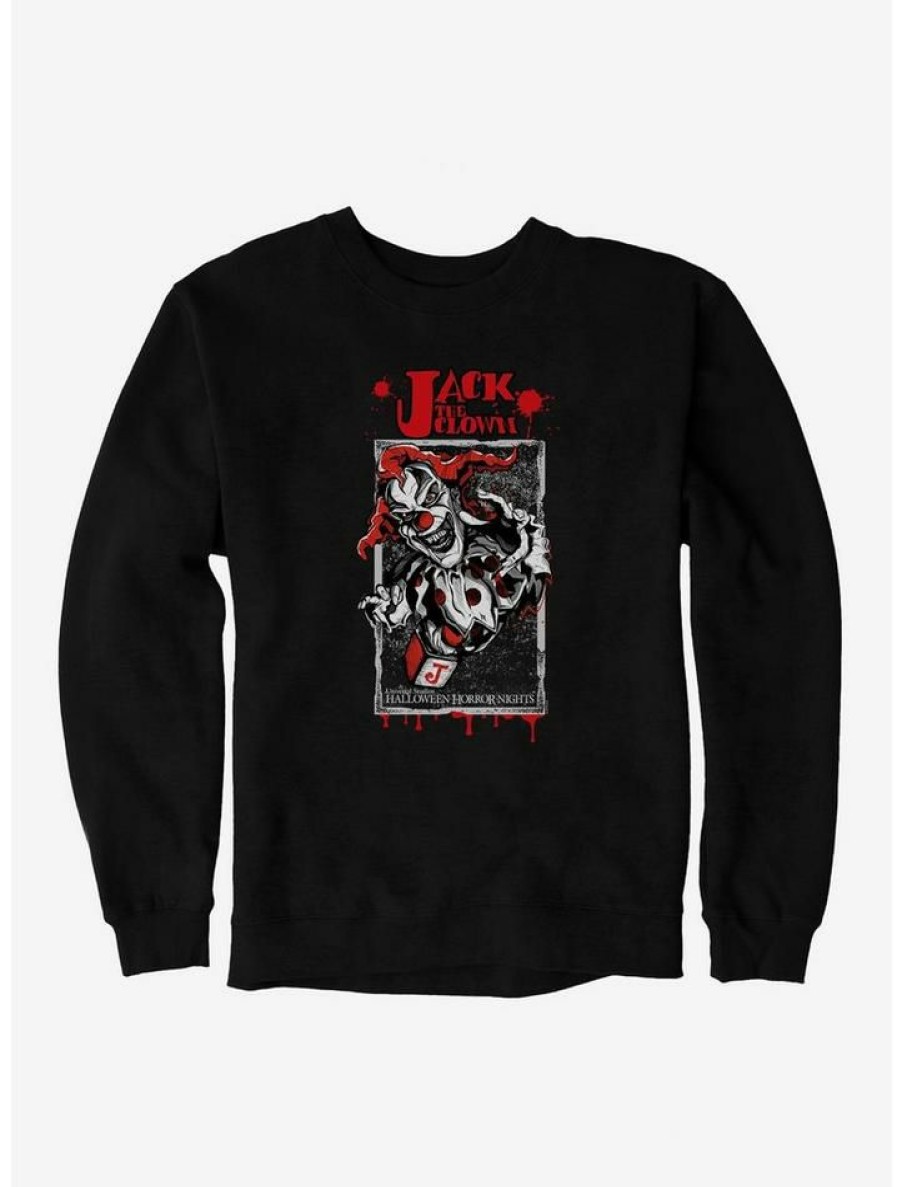 Guys * | Outlet Halloween Horror Nights Jack The Clown Sweatshirt Black