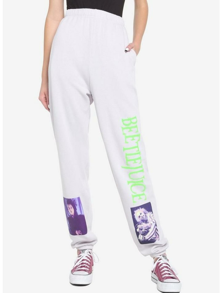 Guys * | Best Reviews Of Beetlejuice Portraits Tie-Dye Girls Sweatpants Lavender