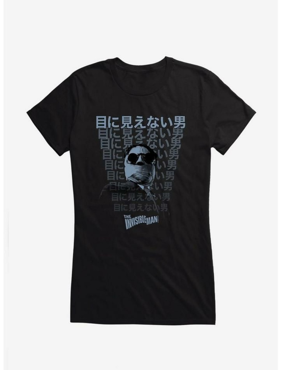 Tees * | Best Pirce Universal Monsters The Invisible Man Japanese Characters Girls T-Shirt