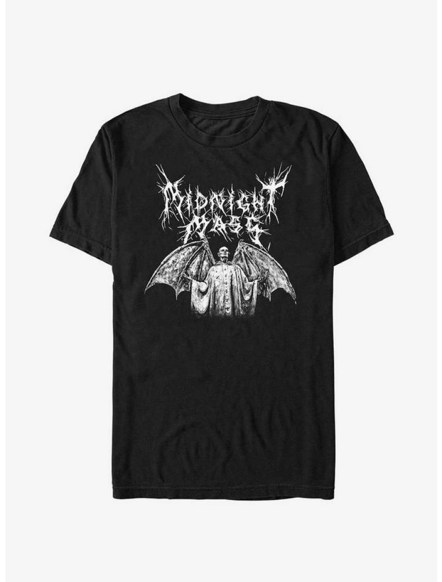 Guys * | Best Deal Midnight Mass On Angels Wings T-Shirt Black