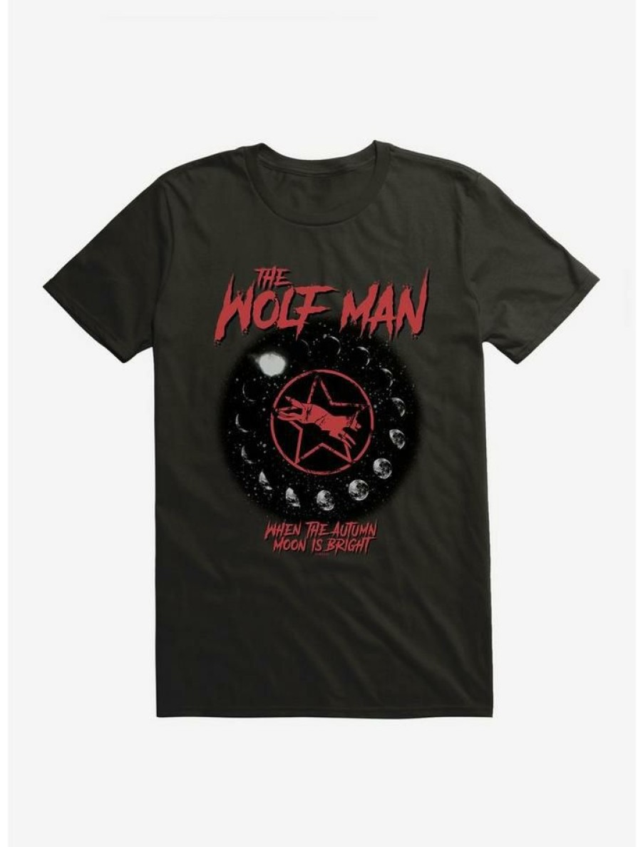 Guys * | Top 10 Universal Monsters The Wolf Man Bright Moon T-Shirt