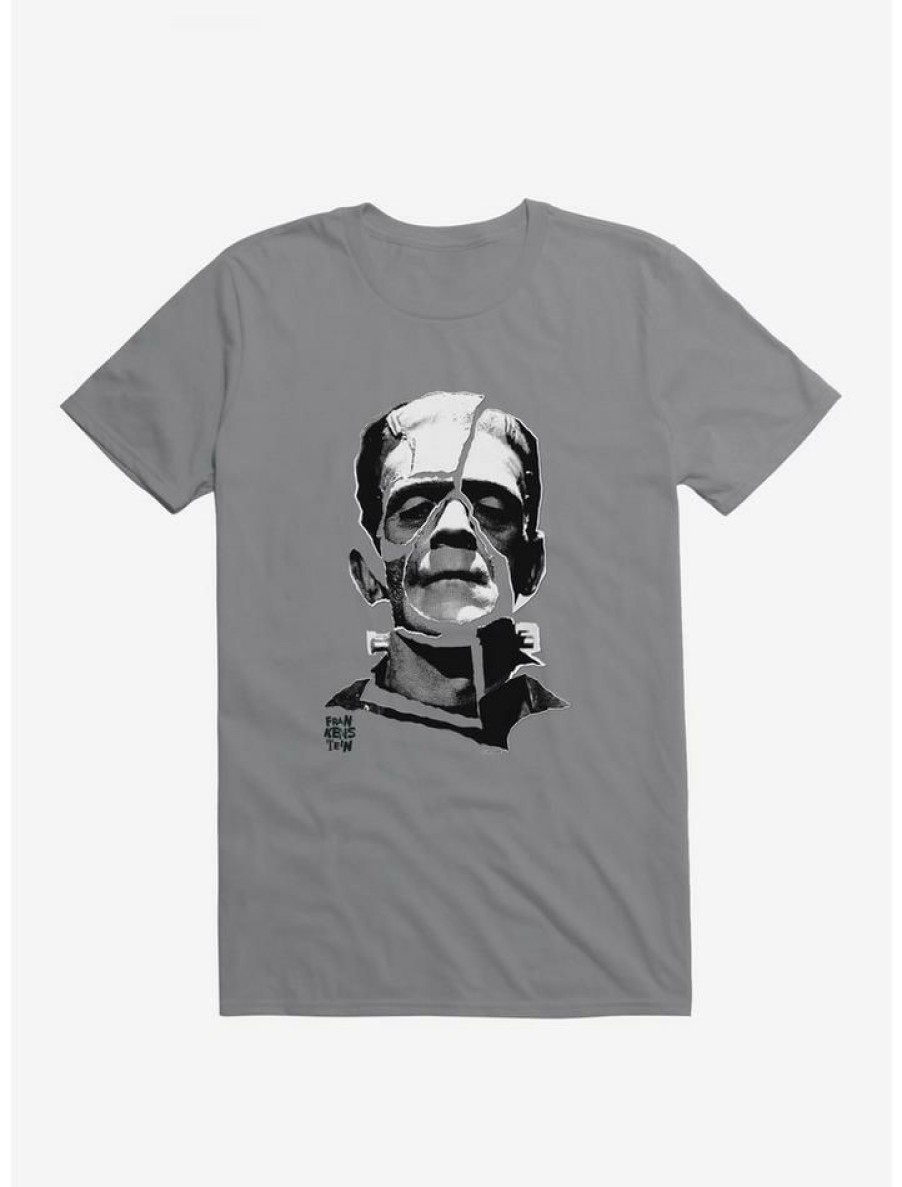 Guys * | Top 10 Universal Monsters Frankenstein Face Tear T-Shirt