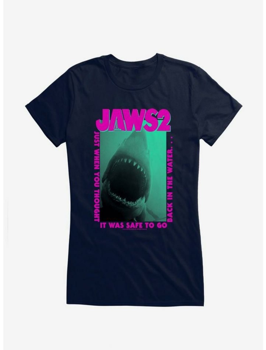 Tees * | Budget Jaws 2 When You Thought It Was Safe Girls T-Shirt