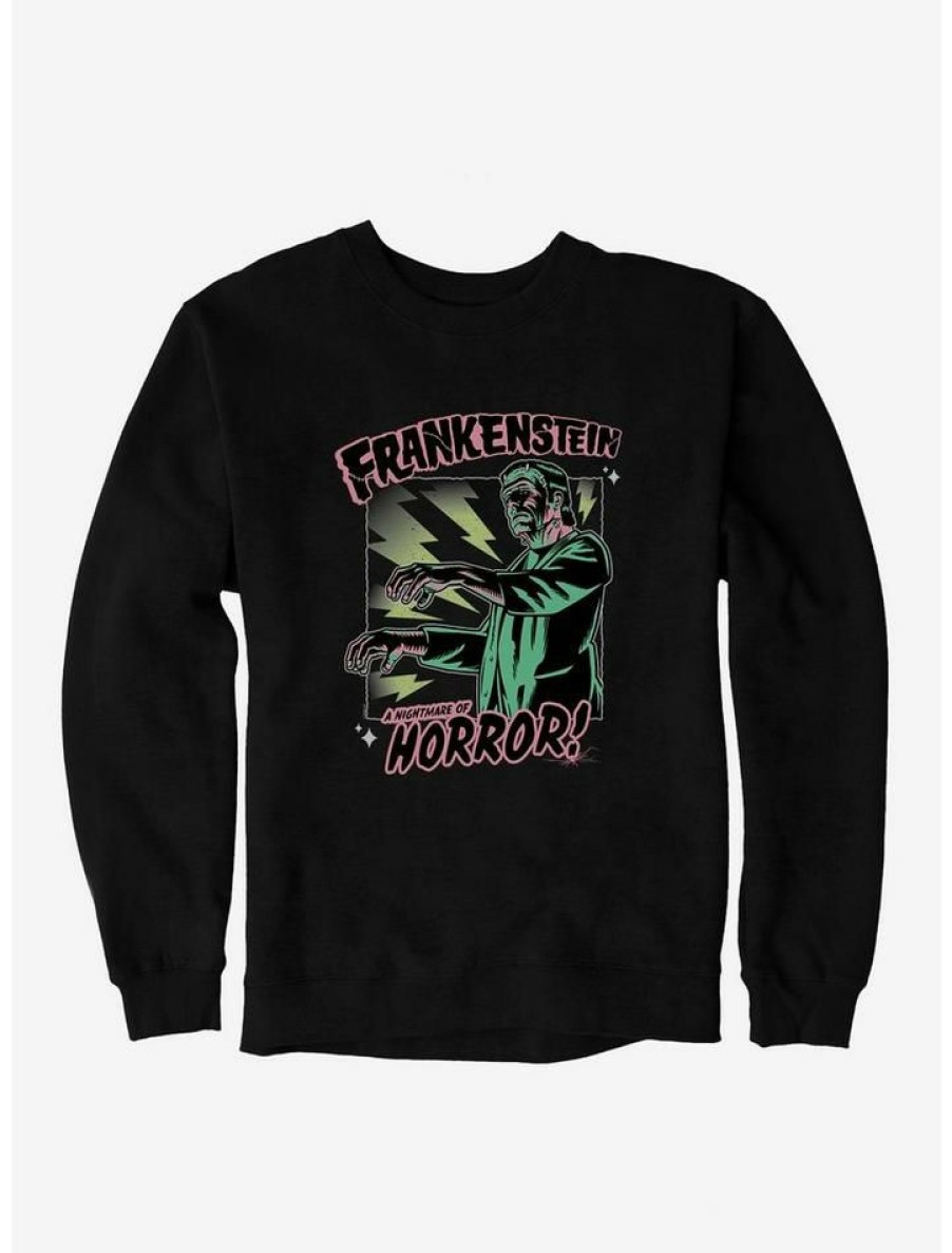 Guys * | Best Sale Frankenstein Nightmare Of Horror Sweatshirt Black