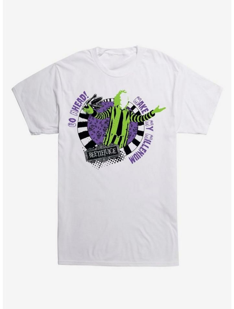 Guys * | Wholesale Beetlejuice Go Ahead T-Shirt White