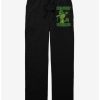 Guys * | Best Pirce Jim Henson'S Fraggle Rock Green On Pajama Pants Black