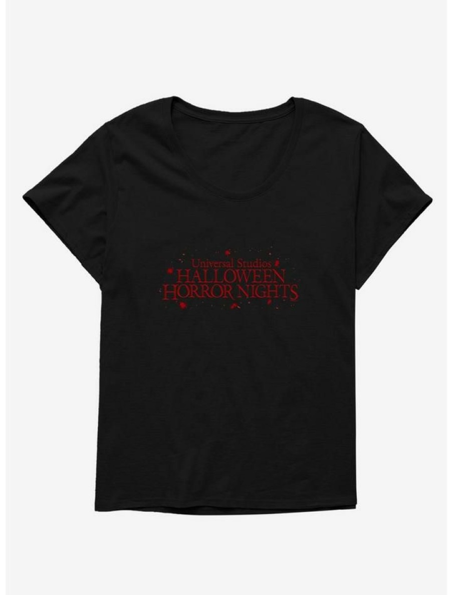 Tees * | Coupon Halloween Horror Nights Logo Girls T-Shirt Plus Size Black