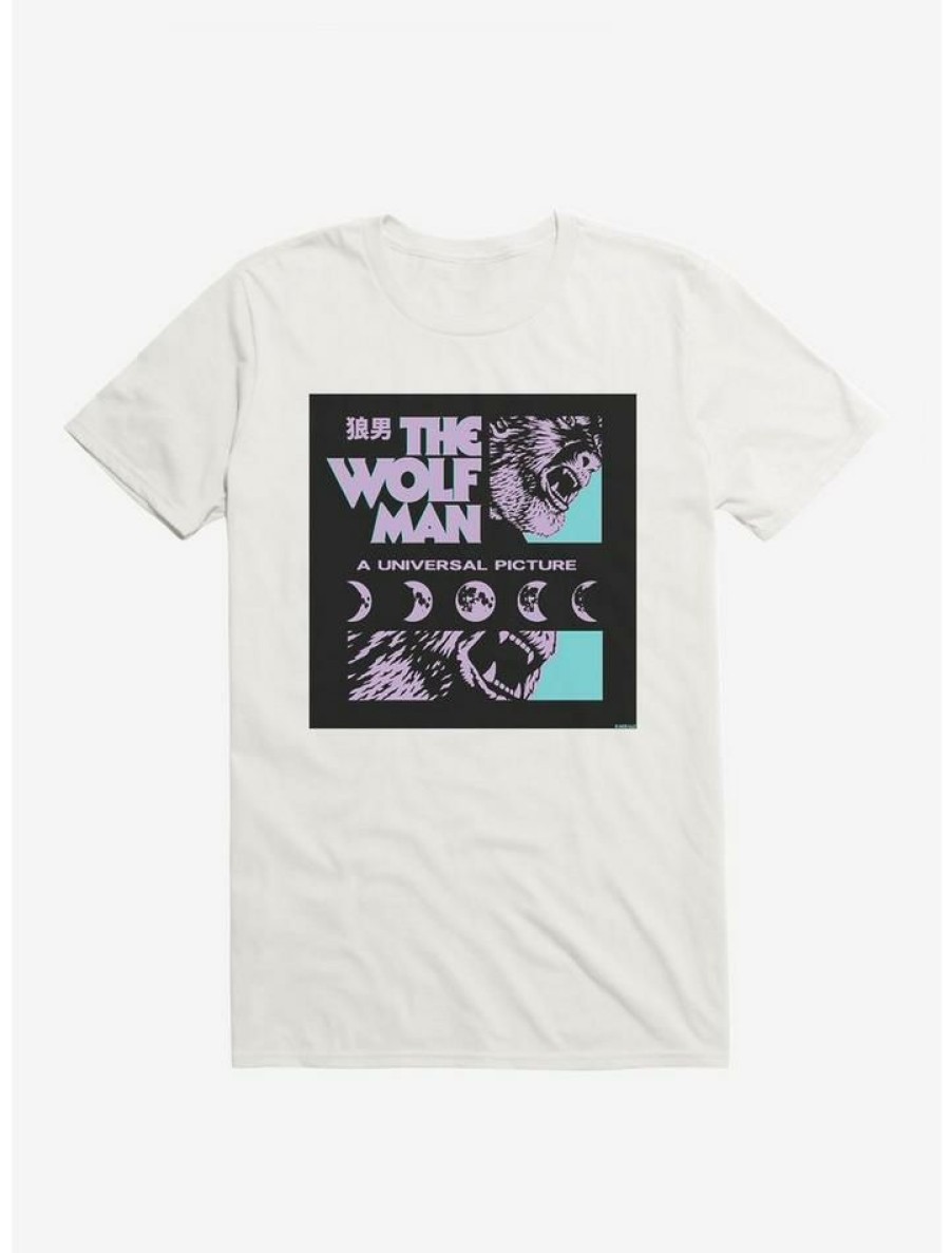 Guys * | Promo The Wolf Man Howl T-Shirt White