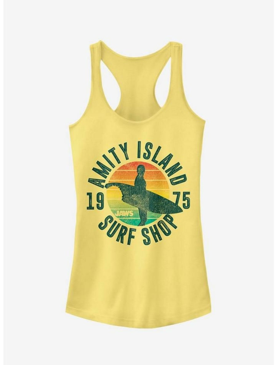 Girls * | Flash Sale Retro Amity Island Surf Shop Girls Tank Banana