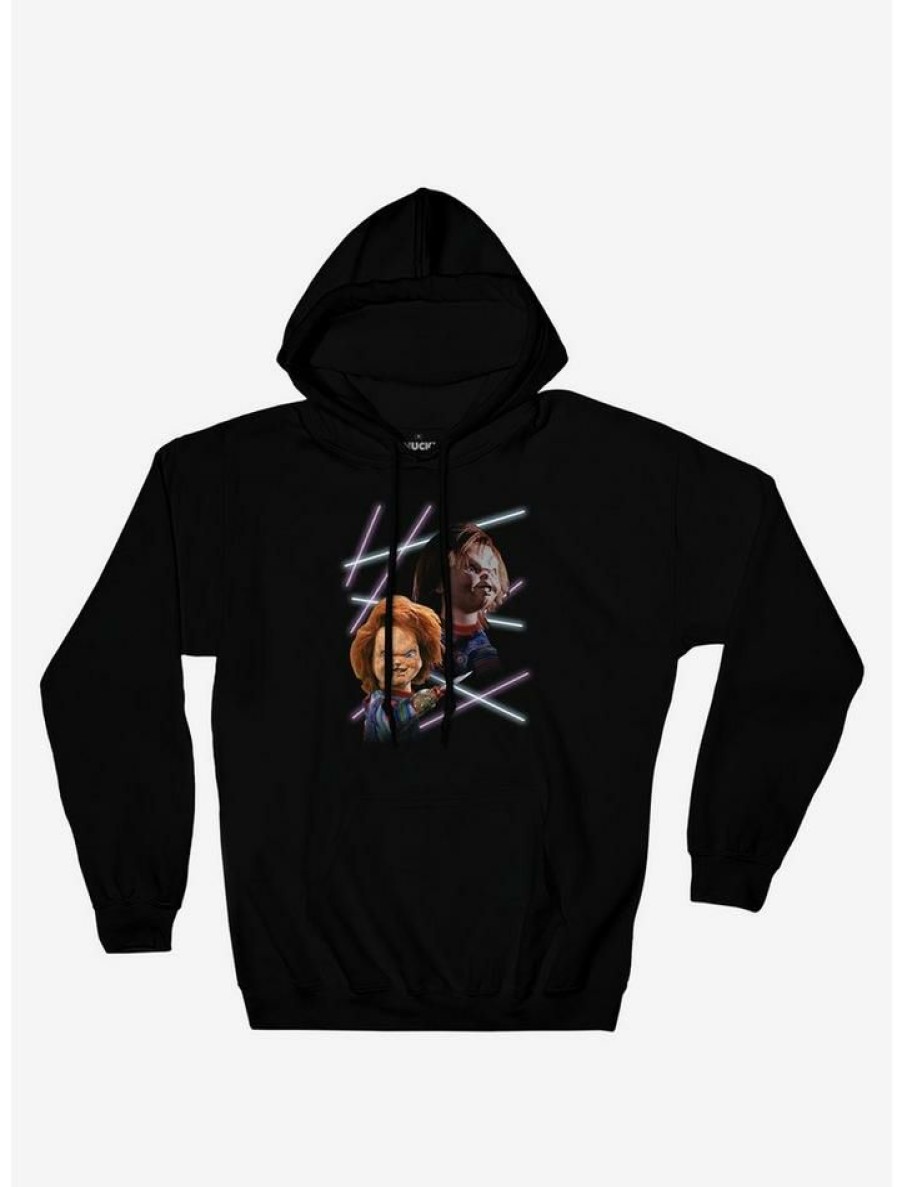 Guys * | Cheap Chucky '80S Lights Hoodie Black