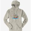 Guys * | New Universal Jaws Boat Crew Kawaii Hoodie