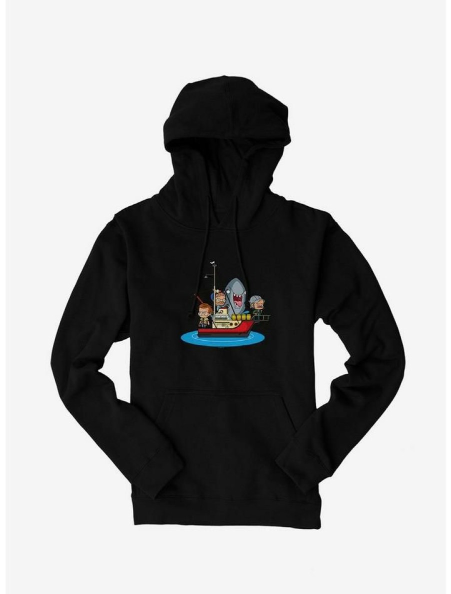 Guys * | New Universal Jaws Boat Crew Kawaii Hoodie