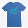 Guys * | Buy Jaws Blue Chalk Script T-Shirt