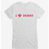 Tees * | Best Sale It Chapter Two I Pennywise Derry Red Script Girls T-Shirt